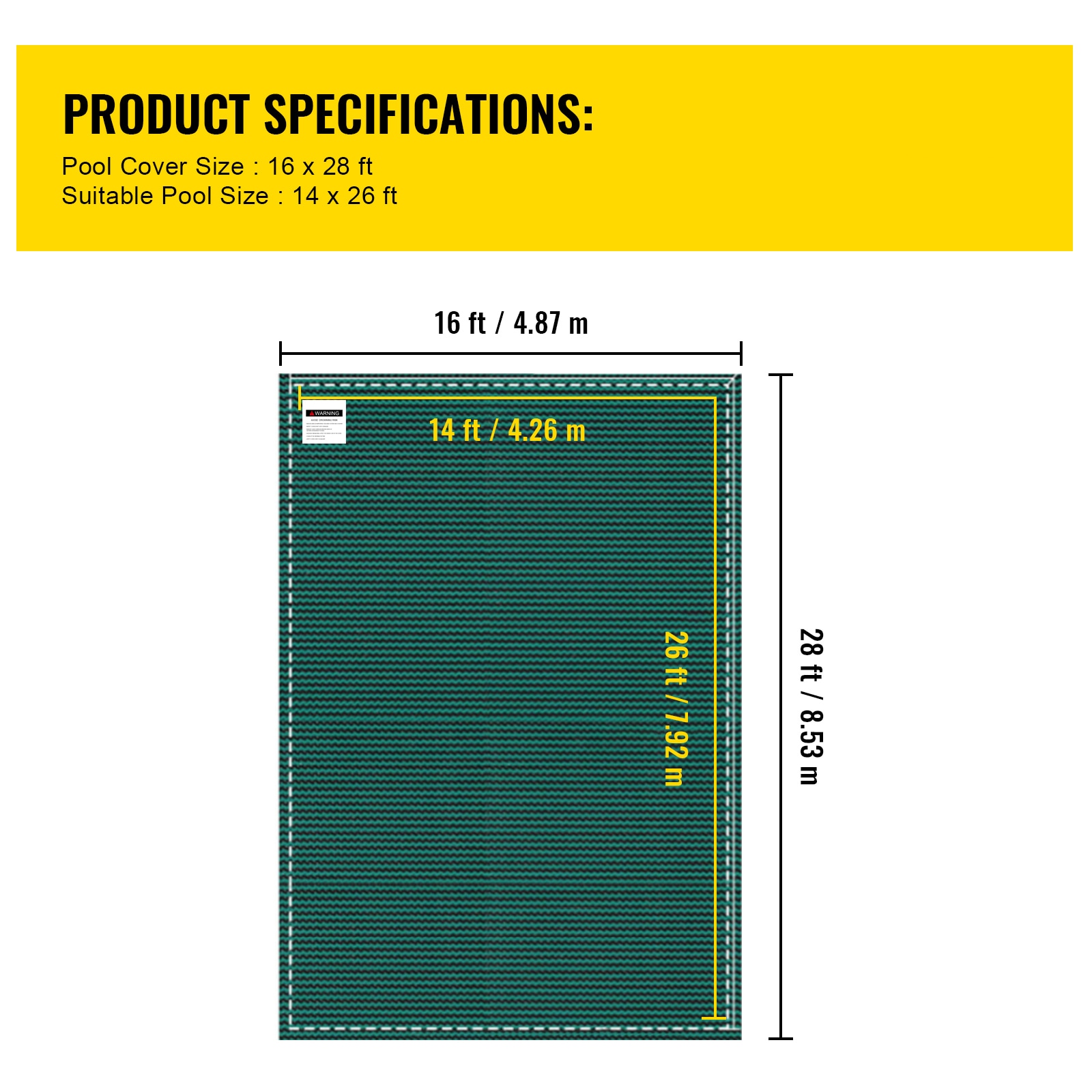 Pool Safety Cover For Rectangular Inground Swimming Pools Green_voghion.com